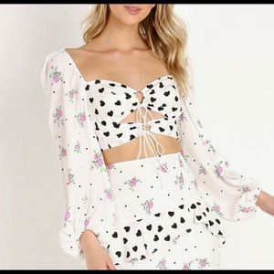 FL&L Lucia Cropped Top size S NWT